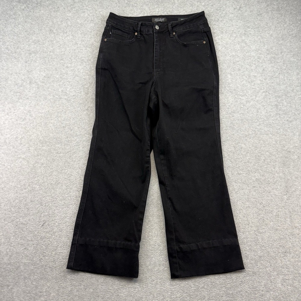 Judy Blue Jeans Women's Size 14W Black High Waist Straight Fit Stretch EUC